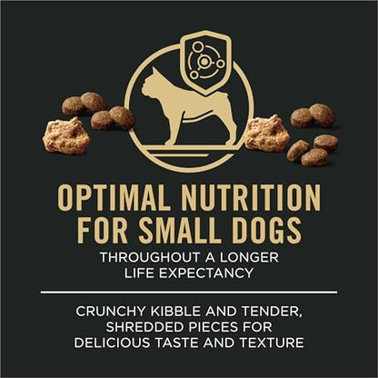 Purina Pro Plan Small Breed Dry Dog Food, Shredded Blend Beef and Rice Formula With Guaranteed Live Probiotics - 6 lb. Bag