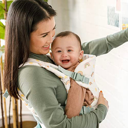 Infantino Flip 4-in-1 Convertible Baby Carrier, Adjustable, Ergonomic Babywearing, Registry Essential, Baby Carrier for Newborn to Toddler, Rainbow