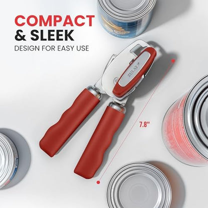 Zulay Kitchen Manual Can Opener with Bottle Opener with Turn Knob
