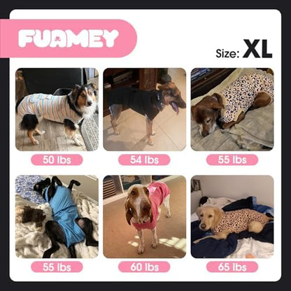 FUAMEY Recovery Suit for Dogs After Surgery,Soft Breathable Dog Bodysuit E-Collar & Cone Alternative Surgical Suit,Male Female Dog Neuter Spay Suits Anti Licking Wounds Onesie Blue Tie Dye XL