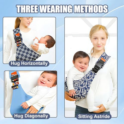 Baby Sling Carrier 2025 Baby Carrier Newborn to Toddler Sling Lightweight Baby Carrier Sling with Adjustable Straps Toddler Carrier Baby Wrap Sling for 10-30 lbs(Black)
