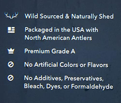 Amazon Brand - Wag Split Elk Antler, Naturally Shed, Long Lasting for Aggressive Chewers, Medium (Best for Dogs 15-30 lbs)