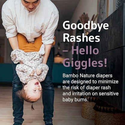 Bambo Nature Hypoallergenic Baby Diapers, Eco-Labelled Sustainable Diapers, Enhanced Leakage Protection, Totally Chlorine-free, Skin Friendly, and Super Absorbent - Size 4 (27 Count)