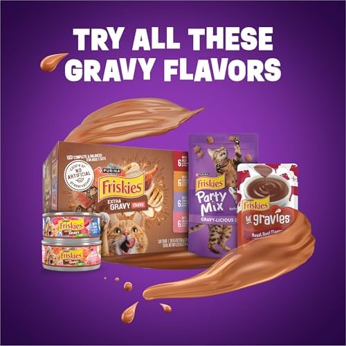 Purina Friskies Dry Cat Food Gravy Swirl'd With Flavors of Chicken, Salmon and Gravy - 22 lb. Bag