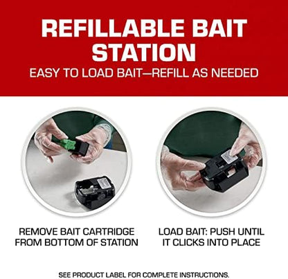 Tomcat Mouse Killer Child and Dog Resistant, Refillable Station for Indoor and Outdoor, 1 Station and 16 Poison Block Refills