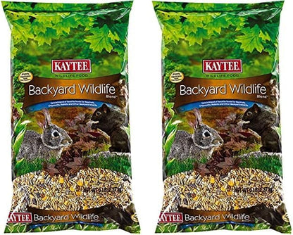 Kaytee Backyard Wildlife Food Blend for Wild Squirrels, Chipmunks, Rabbits and Other Backyard Wildlife, 5 Pound (Pack of 2)