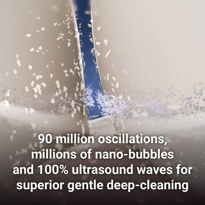 Emmi-dent Metallic/Professional 2-Pin Bristle-Head Attachments - Electric Toothbrush Replacement Heads. Cleans with Ultrasound Waves (Wave 4 Pack)