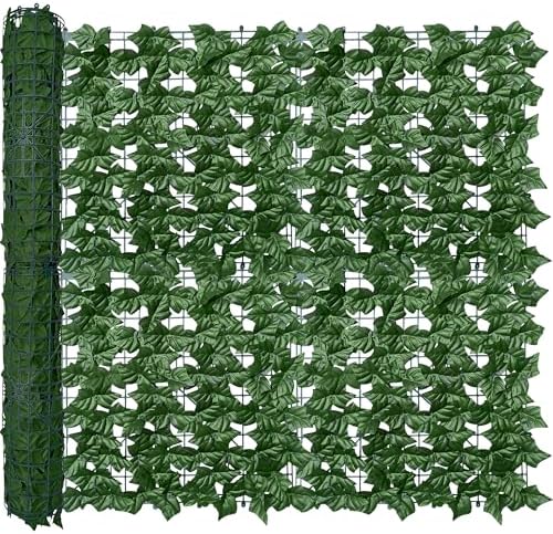 Artificial Ivy Privacy Fence Wall Screen,40X120 in UV-Anti Faux Greenery Backdrop Ivy Vine Leaf Hedges Fence Panels for Patio, Balcony, Garden, Backyard Indoor Outdoor Green Wall Decor