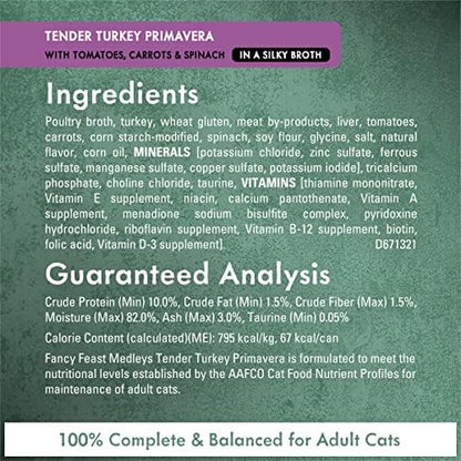 Purina Fancy Feast Medleys Poultry Collection Wet Cat Food Variety Pack - (Pack of 30) 3 oz. Cans