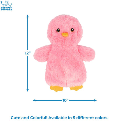 Best Pet Supplies Chicken Crinkle Plush Dog Toys for Interactive Play, Puppy and Senior Indoor Play, Colorful Chicken Toy Shape, Cute and Cuddly - Crinkle Chicken Bundle (Yellow, Pink, Blue)