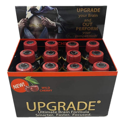 Upgrade Brain Supplement - Enhances Memory, Concentration, Focus & Clarity - Proprietary Blend of AAKG with Beta Alanine, Alpha GPC, Green Tea & Ginkgo Biloba-2 Fl oz (12 Pack)