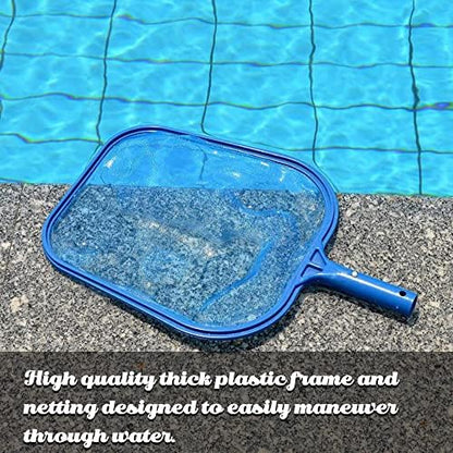 Sunnyglade Swimming Pool Cleaner Supplies/Professional Heavy Duty Pool Leaf Rake Fine Mesh Frame Net/Cleaning Leaf Skim Net (1, Blue)