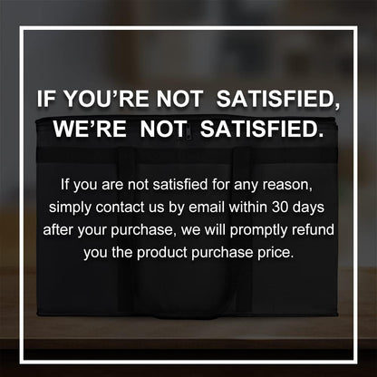 Bodaon Insulated Food Delivery Bag With Hard Bottom, XXXL Pizza Cooler Bags, Grocery Shopping and Catering Thermal Cold/Hot Styrofoam Carrier for Doordash/Travel/Car, Dashers Door Dash Accessories