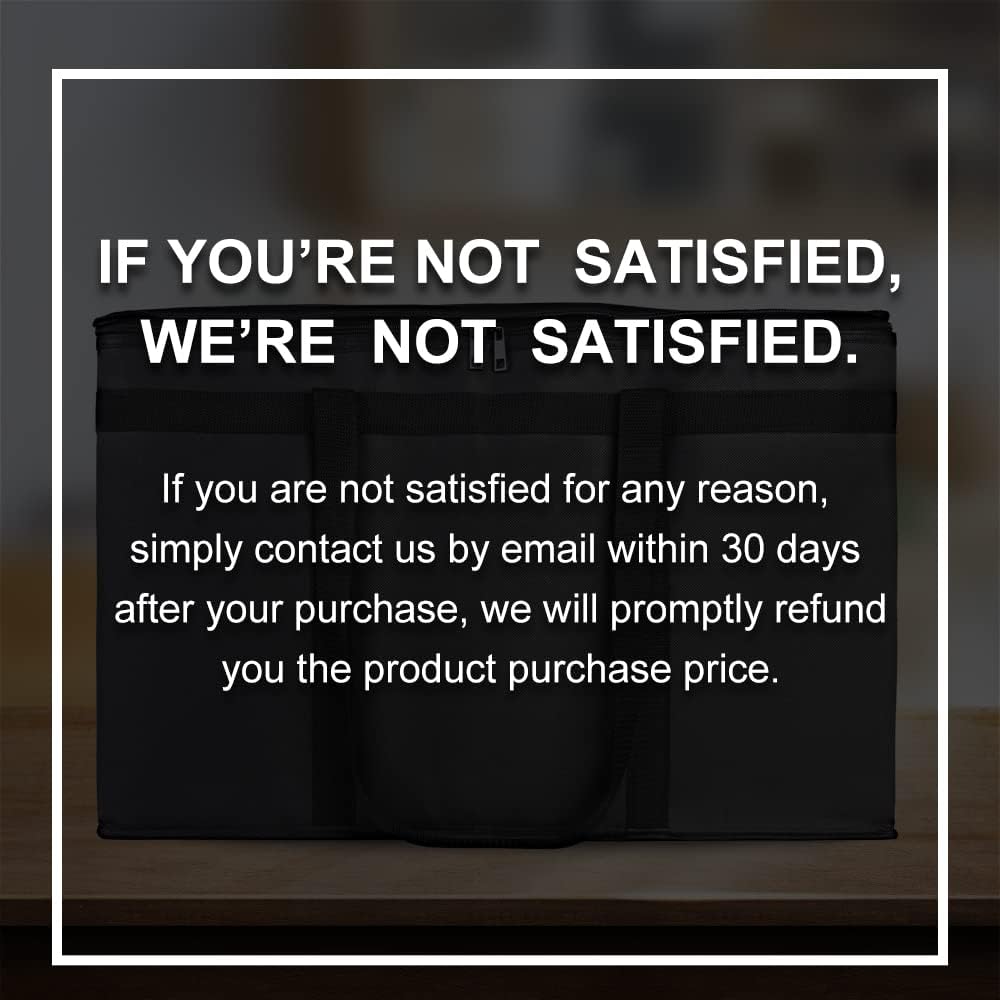 Bodaon 2-Pack Insulated Food Delivery Bag With Hard Bottom, XL Cooler Bags, grocery bags Cold/Hot Styrofoam Carrier for Doordash/Travel/Shopping/Catering/Car, Dashers Door Dash Accessories