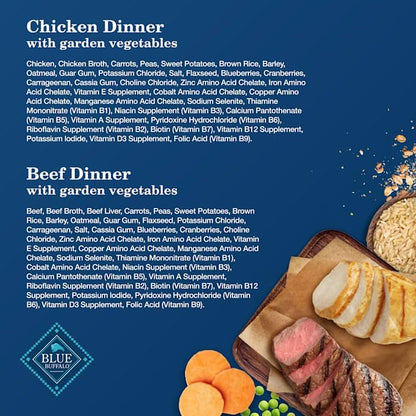 Blue Buffalo Homestyle Recipe Adult Wet Dog Food, Made with Natural Ingredients, Chicken and Beef Dinner Variety Pack, 12.5-oz Cans (6 Count, 3 of each)