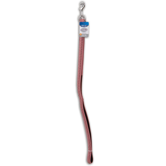 Aspen Pet Products Braid Leather Petmate Lead, 3/4" x 5', Pink