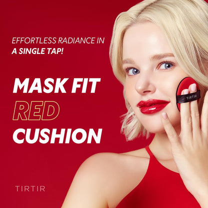 TIRTIR Mask Fit Red Cushion Foundation | Full coverage, Weightless, Skin fit, Satin Glow Finish, Korean Makeup, beauty, Tattoo cover up, Buildable (#23N Sand, 0.63 Fl Oz)