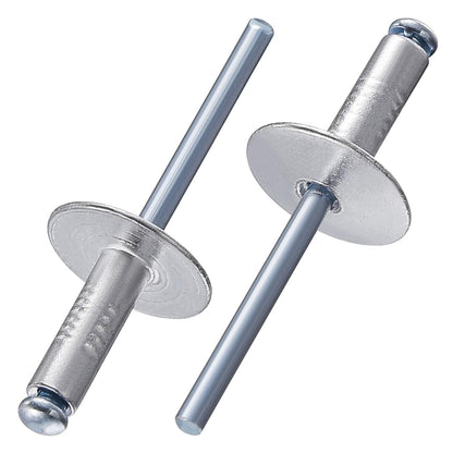 Wensilon(200 pcs) 5/32 * 1/2" Large Cap Open End Aluminum Blind Rivets,4 * 13 Blind Rivet