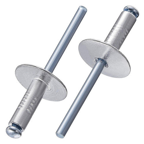 Wensilon(200 pcs) 5/32 * 1/2" Large Cap Open End Aluminum Blind Rivets,4 * 13 Blind Rivet