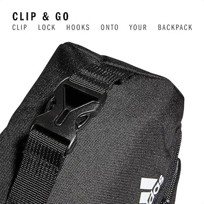 adidas Excel Insulated Lunch Bag, Cooler with Zipper, Pocket for Ice Pack, and Clip, Temperature Control Insulation