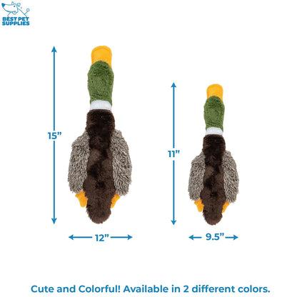 Best Pet Supplies Interactive Mallard Mates Dog Toy with Crinkle and Squeaky Enrichment for Small and Medium Breed, Cute and Plush - 3 Ducks (Mystery Box), Medium