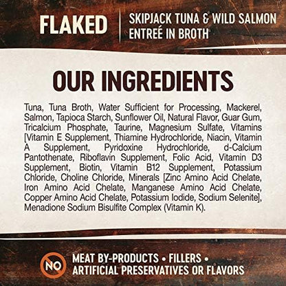 Wellness CORE Signature Selects Flaked Adult Wet Cat Food, Natural, Protein-Rich, Grain Free, 2.8 Ounce, 12 Pack (Skipjack Tuna & Wild Salmon)