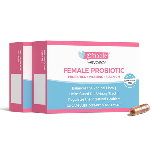 Vevoec Gynable Vaginal Probiotics for Women,Female Probiotic for pH Balance with Lactobacillus 5 Billion CFU Probiotics Blend,Selenium-Vitamin D3,Promote Healthy Vaginal Odor & Vaginal Flora,60 Count