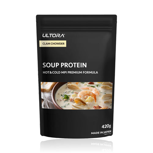 ULTORA スーププロテイン 420g 人工甘味料不使用 国内製造 お湯を注ぐだけ 簡単調理 30日分 (クラムチャウダー)