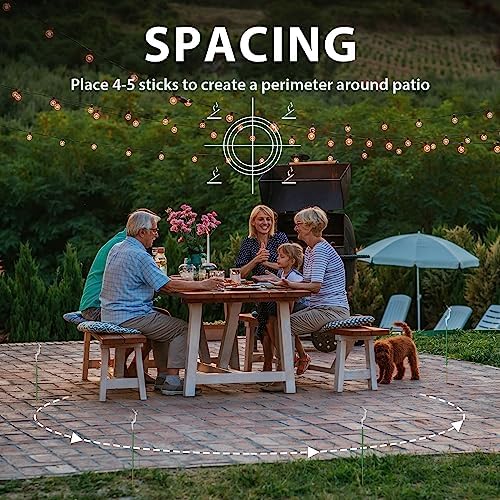 KICKOUTOR® Mosquito Repellent Outdoor Patio 120 PCS Citronella Oil Mosquito Incense Sticks Natural Organic Mosquito Barrier Mosquito Repeller for Backyard Travel Camping Indoors Gnat Mosquito Control