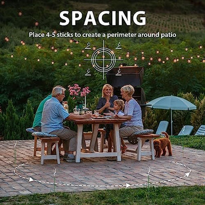 KICKOUTOR® Mosquito Repellent Outdoor Patio 120 PCS Citronella Oil Mosquito Incense Sticks Natural Organic Mosquito Barrier Mosquito Repeller for Backyard Travel Camping Indoors Gnat Mosquito Control