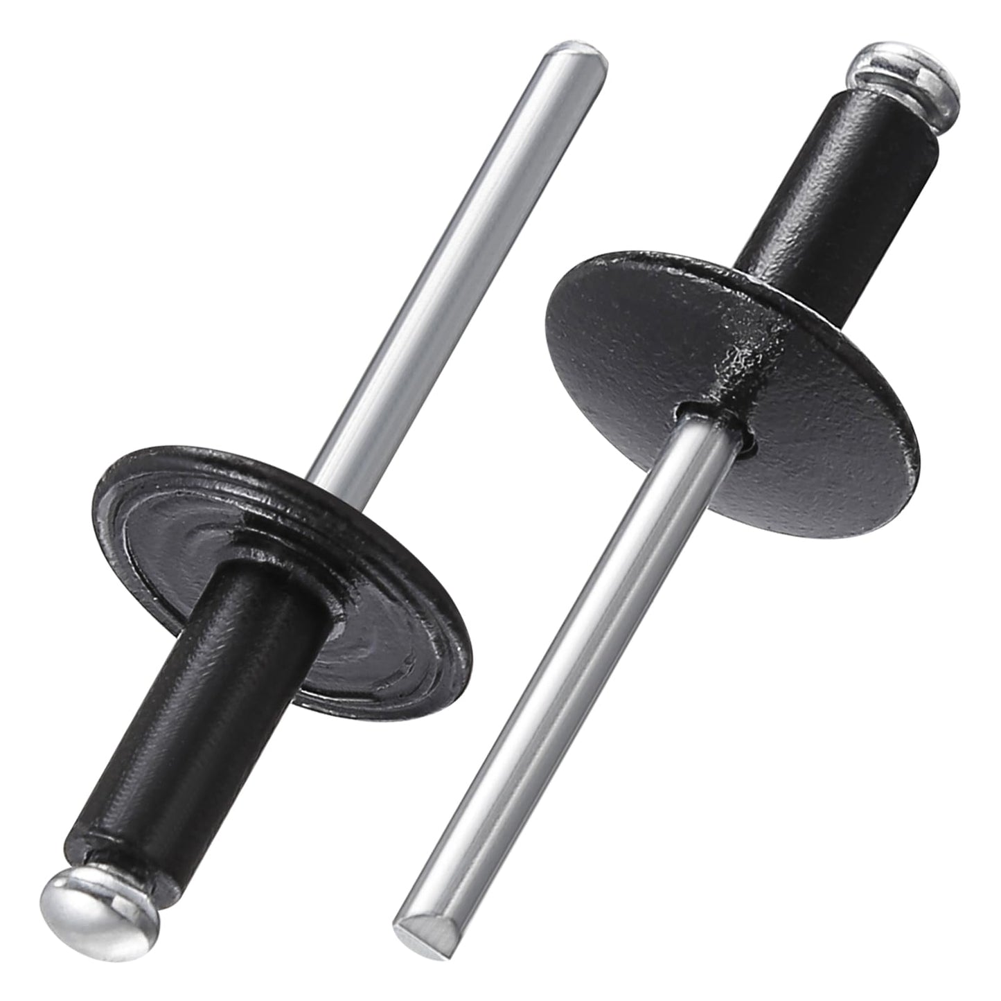 Wensilon(150 pcs) 3/16 * 1/2" Large Cap Open End Black Aluminum Blind Rivets,5 * 13 Blind Rivet