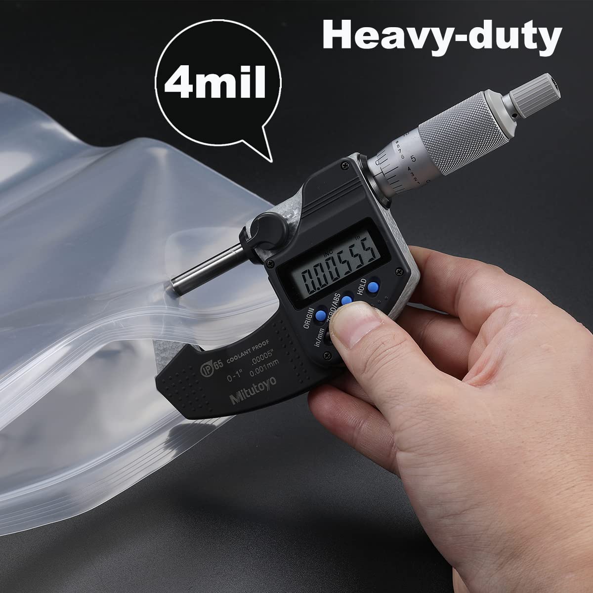 Foopama 100 PCS 6" x 9" Thick 4 Mil Clear Zip Poly Lock Plastic Bags Seal Reclosable Zip Bag Heavy-Duty Photo Cards Envelopes Snacks Seeds Zipper Bags