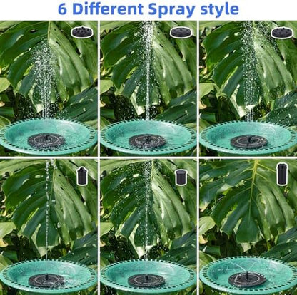 Solar Fountain for Bird Bath, Solar Water Fountain with Multiple Nozzles & Fixed Pipes, Upgraded Version 3.5W Solar Water Pump, Suitable for Bird Bath, Garden, Courtyard, Fish Tank, Outdoor