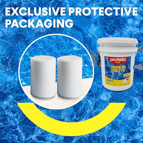 Chlorine Tablets 3 Inch for Swimming Pools, Kills Bacteria and Stops Algae, Slow Dissolving,Exclusive Protective Packaging,Pool Chlorine Tablets,20lbs