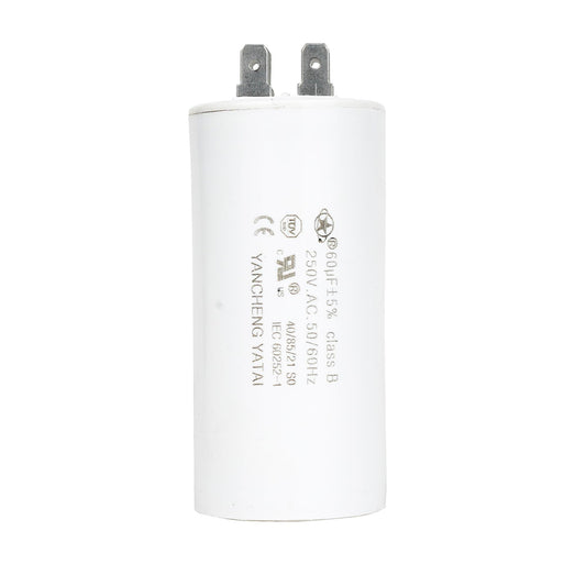 YATAI CBB60 Capacitor 60uF 250V AC, 4-Tab Motor Run Capacitor, 50/60Hz, 1.65 x 3.54 in Cylinder, for Standby Engine, Log Splitter, Pool Cooler, and AC Motor Applications