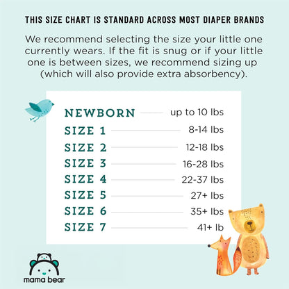 Amazon Brand - Mama Bear Gentle Touch Diapers, Size 4, 148 Count (4 packs of 37)