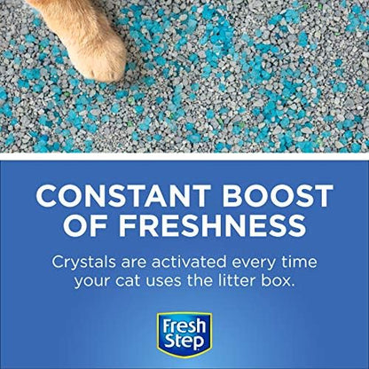Fresh Step Cat Litter Crystals in Fresh Scent - Cat Litter Box Deodorizer - Combats Odors and Neutralizes Smells to Keep Your Home Clean, 15 Ounce - 3 Pack