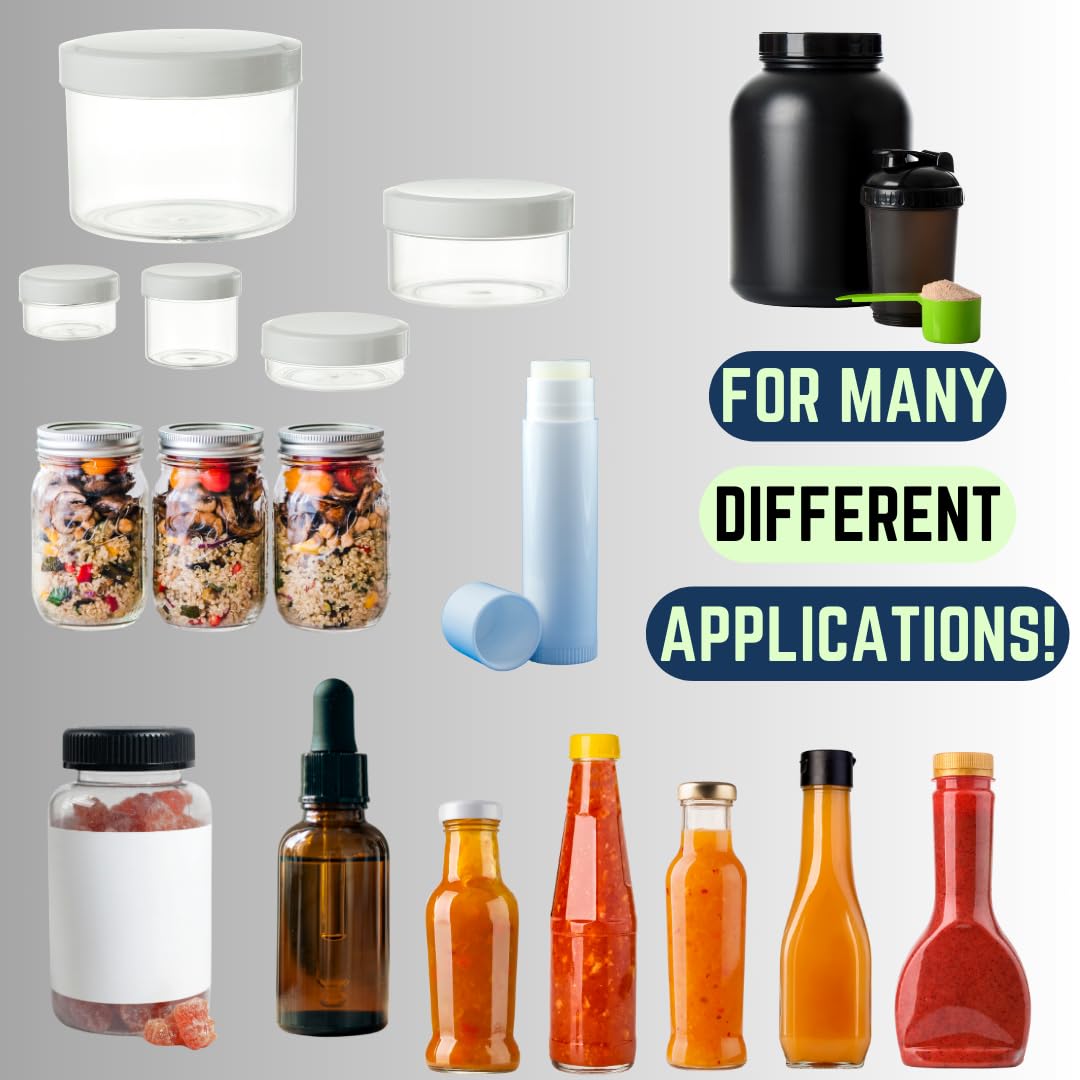 Supplement and Supply 65 x 60 mm Clear Perforated Shrink Sleeve for Small Jars, Beverage Bottles, Liquor Bottles [Compatible Diameter: 1 1/2”] - Bundle of 1,000