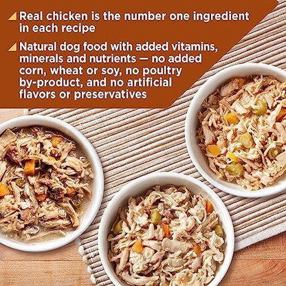 Nature's Recipe Nature’s Recipe 2.75 Ounce Grain Free Chicken & Beef, Chicken & Turkey, Chicken & Lamb Wet Dog Food Variety Pack, 12 Pack, 2 Count Case
