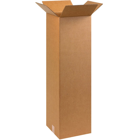 BOX USA 10 x 10 x 36 Corrugated Cardboard Boxes, Tall 10"L x 10"W x 36"H, Pack of 25 | Shipping, Packaging, Moving, Storage Box for Home or Business, Strong Wholesale Bulk Boxes
