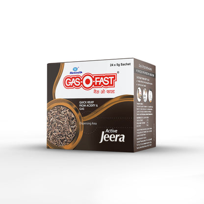 MANKIND CONFETTIWOW Mankind Gas-O-Fast for Relieving Acidity, Active Jeera- 5 g Sachet (Pack of 24)