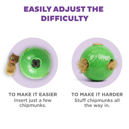Outward Hound by Nina Ottosson Dog Snuffle N' Treat Ball Puzzle, Level 2 Intermediate, Green, Large