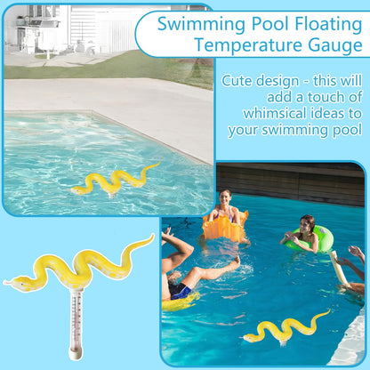 Pool Temperature Thermometers Floating, Funny Sea Animals Swimming Pool Thermometers, Large Size Easy Read Water Temperature Gauge for Water Aquarium Hot Tubs (Shark)