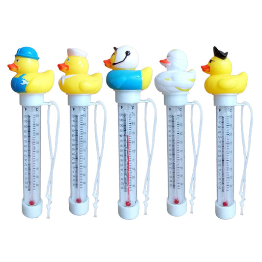 Pool Floating Thermometer, Bath Thermometer, Easy-Read Water Temperature Gauge with String, Duck Shape Floating Swimming Pool Thermometer, Temperature Gauge for Hot Tubs & Aquariums