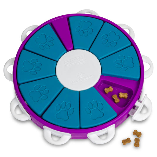 Outward Hound by Nina Ottosson Dog Twister Treat Puzzle Enrichment Toy, Level 3 Advanced, Purple