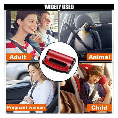 2PCS Car Seatbelt Adjuster, Universal Auto Seat Belt Clips for Adults/Kids, Comfort Car Shoulder Neck Protector Strap Positioner, Seatbelt Locator Retainer Locking Clips for Car, SUV (Red)
