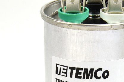 10 Pack TEMCo 40+5 uF Dual Run Capacitor CBB65, 40/5 MFD, 370-440V, Round, 50/60Hz | for HVAC AC Fan, Motor, Blower Applications