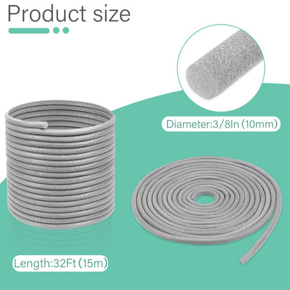 Storystore Backer Rod Foam Caulk Saver for Gap and Joint Concrete Filling Gray (3/8" Diameter x 49' Length)