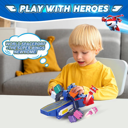 Super Wings Transforming Toys, 10 inch World Aircraft Transform Figures Toys, 3 in 1 Mode Rescue Bots Action Figure Toy Figures for 4-8 Year Old Boys, Plane Toy for Toddlers Kids Age 4 5 6 7 8