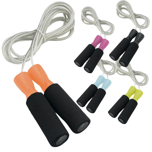 DA VINCI Weighted 10 ft Adjustable Speed Cable Jump Rope, Orange